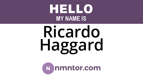Ricardo Haggard