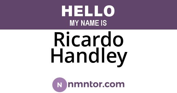 Ricardo Handley