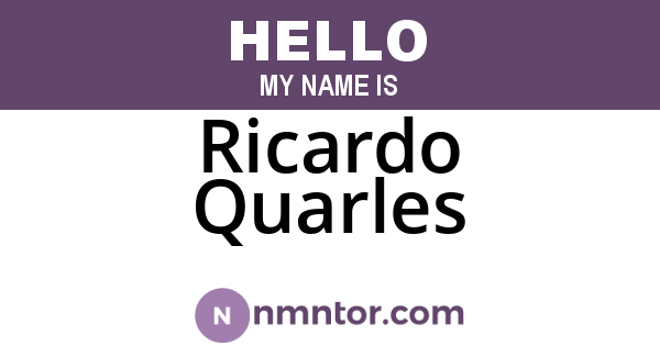 Ricardo Quarles
