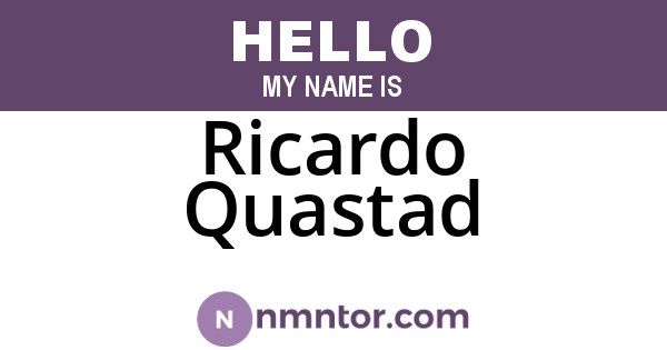 Ricardo Quastad