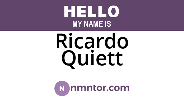 Ricardo Quiett