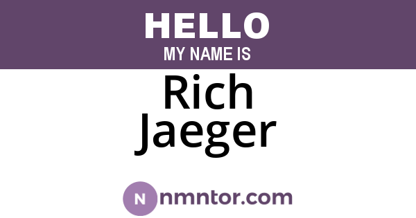Rich Jaeger