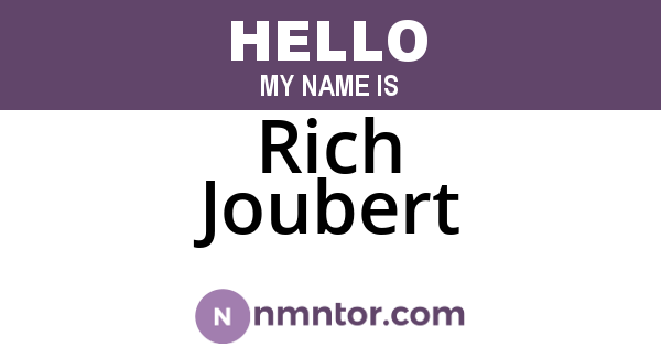 Rich Joubert