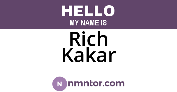 Rich Kakar