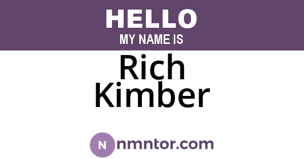 Rich Kimber