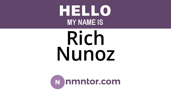 Rich Nunoz