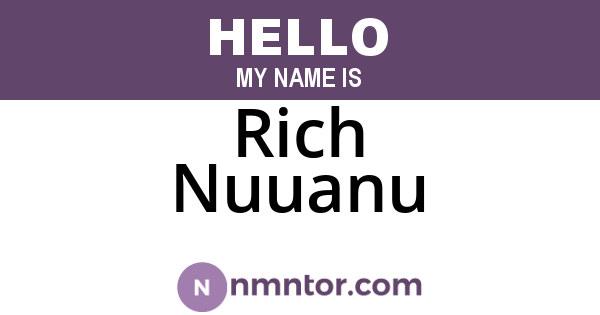 Rich Nuuanu