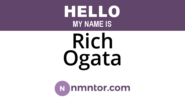 Rich Ogata