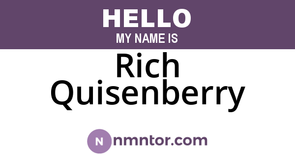 Rich Quisenberry