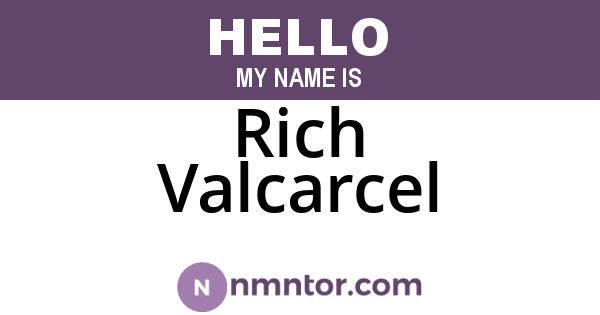 Rich Valcarcel