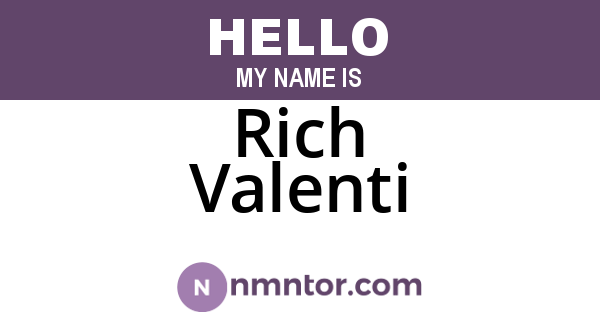 Rich Valenti