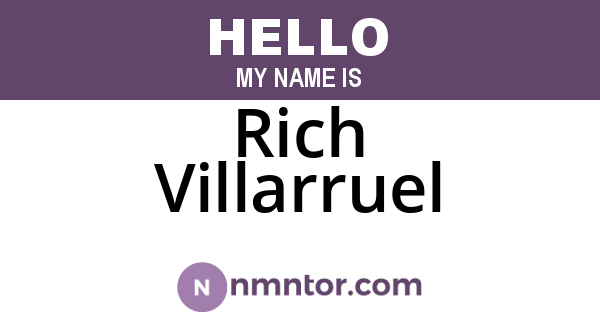 Rich Villarruel