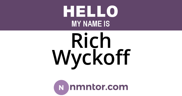 Rich Wyckoff