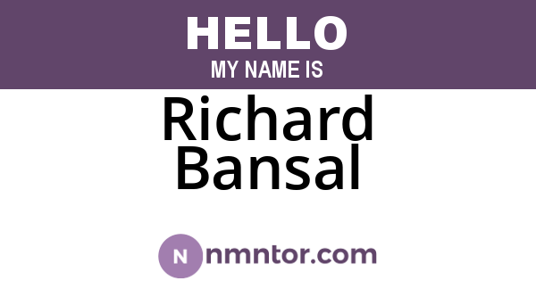 Richard Bansal