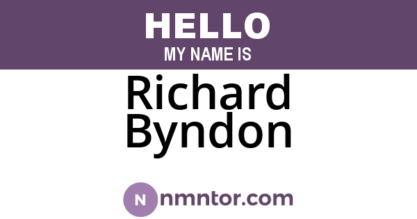 Richard Byndon