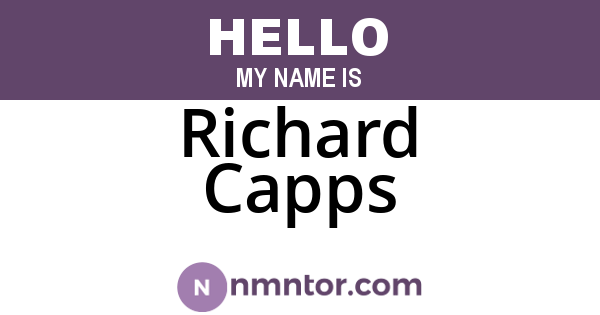 Richard Capps