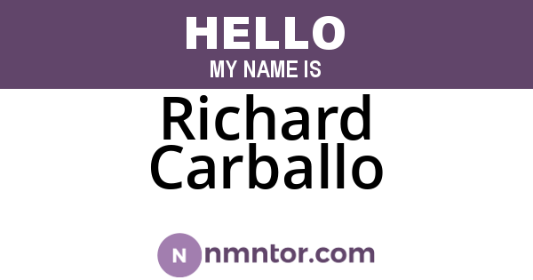 Richard Carballo