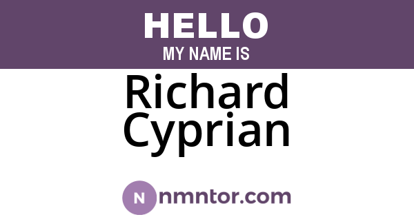 Richard Cyprian
