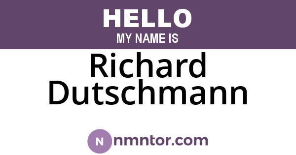 Richard Dutschmann