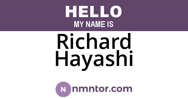Richard Hayashi