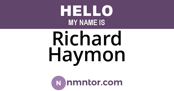 Richard Haymon