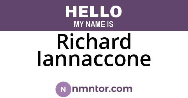 Richard Iannaccone
