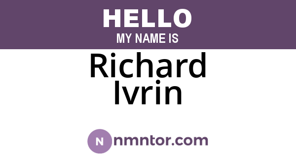 Richard Ivrin