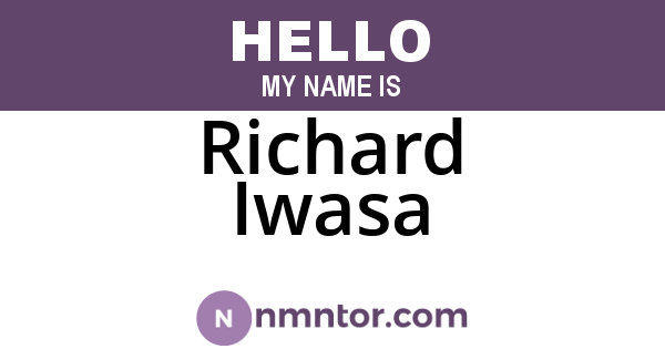 Richard Iwasa