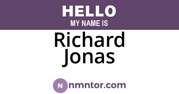 Richard Jonas