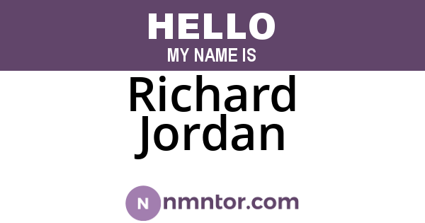 Richard Jordan