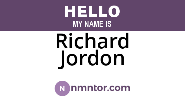 Richard Jordon