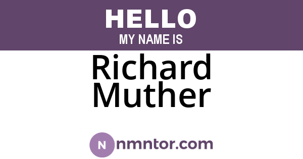 Richard Muther