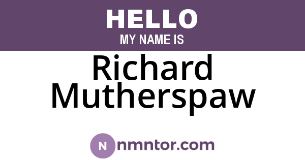 Richard Mutherspaw