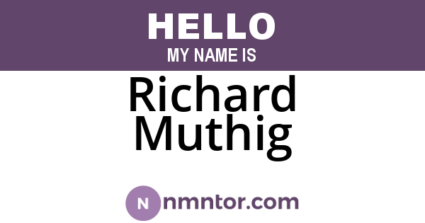 Richard Muthig