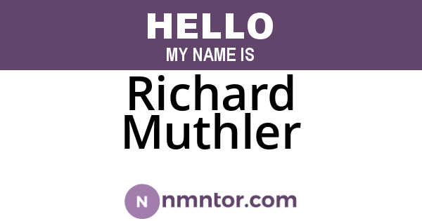 Richard Muthler