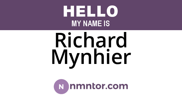 Richard Mynhier