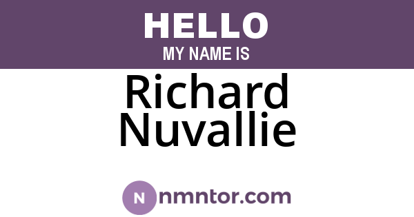 Richard Nuvallie