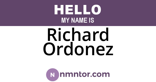 Richard Ordonez