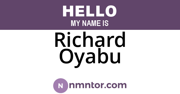 Richard Oyabu