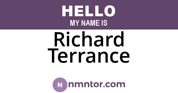 Richard Terrance