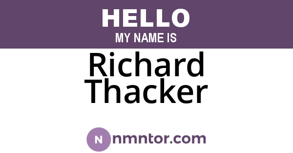 Richard Thacker