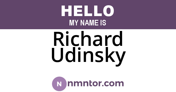Richard Udinsky