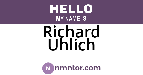 Richard Uhlich
