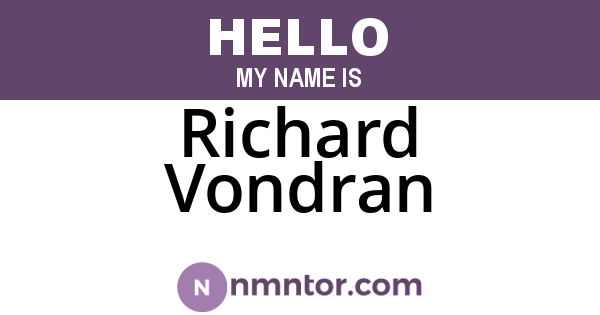 Richard Vondran