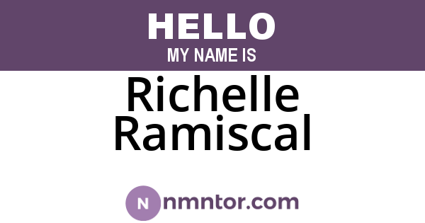 Richelle Ramiscal