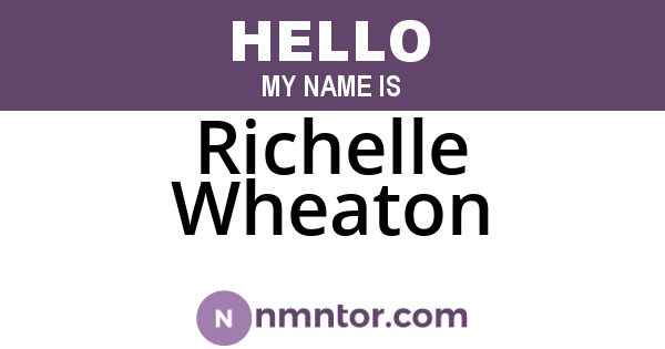 Richelle Wheaton