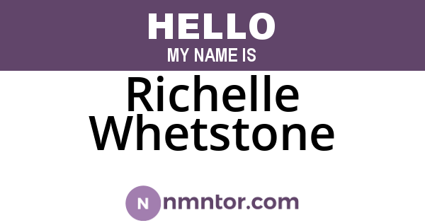 Richelle Whetstone