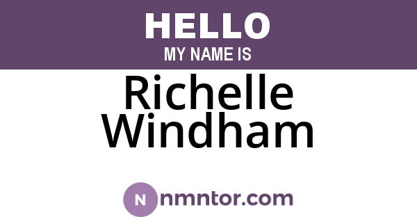 Richelle Windham