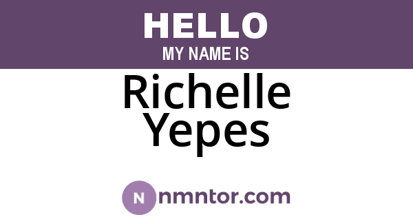 Richelle Yepes