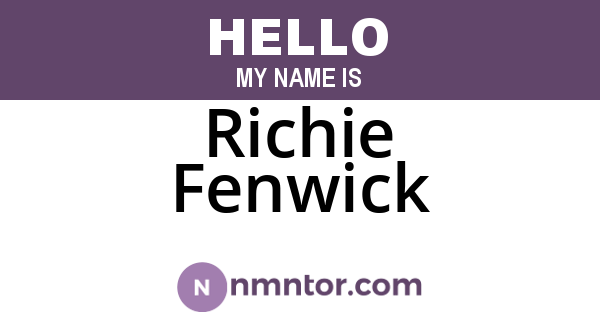 Richie Fenwick